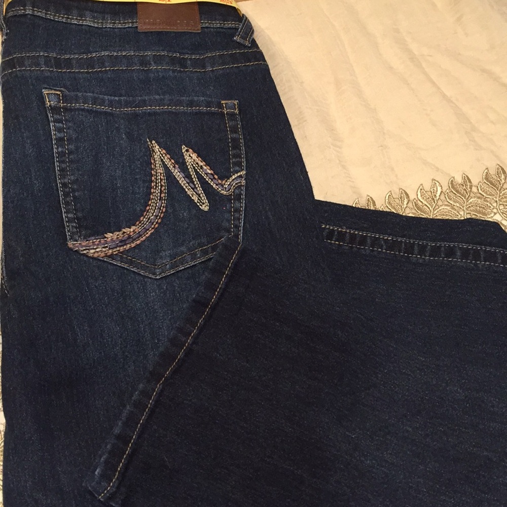 Stretch Denim jeans Size 10 w/ 33” inseam 9” rise